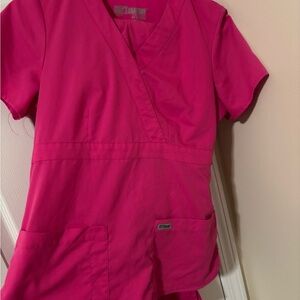 Grey's Anatomy Fuchsia Scrub Top